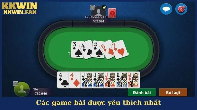 Các game bài được yêu thích nhất